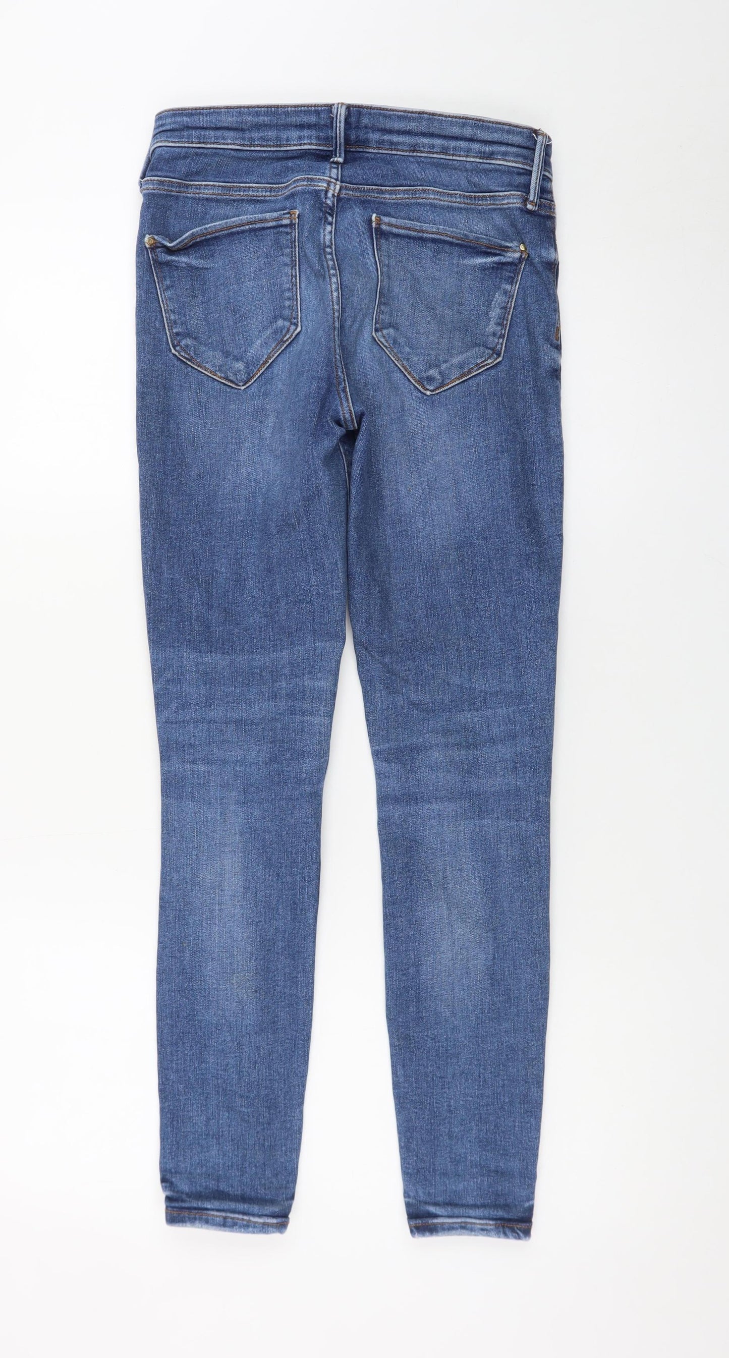 River Island Women Blue Size 10 Skinny Distressed Denim Jeans