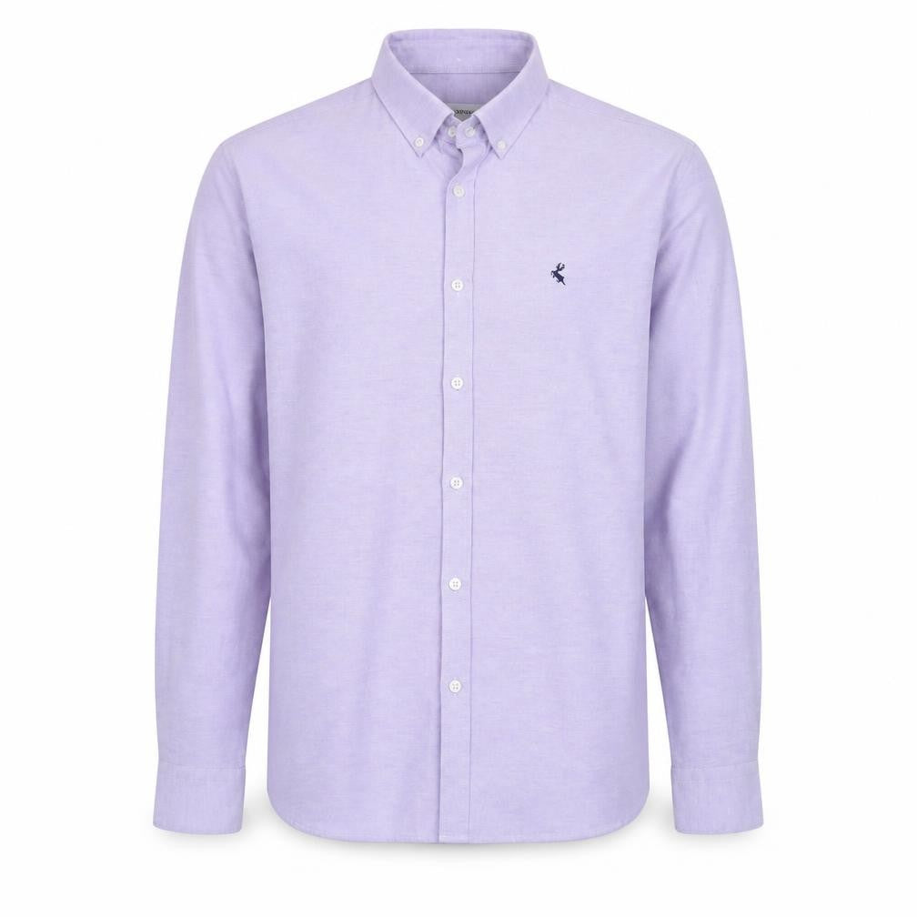 Ottomoda Men's Purple Button-Down Long Sleeve Dress Shirt M
