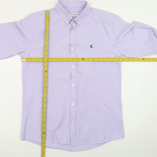 Ottomoda Men's Purple Button-Down Long Sleeve Dress Shirt M
