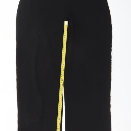 Quiz Women’s Black Size 14 High Rise Slim Fit Zip Trousers