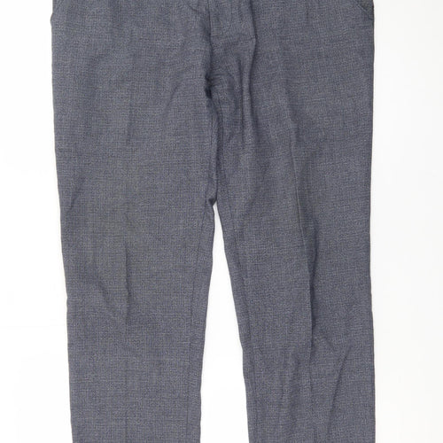 Remus Uomo Men's Grey Check Slim Fit Dress Pants 42R