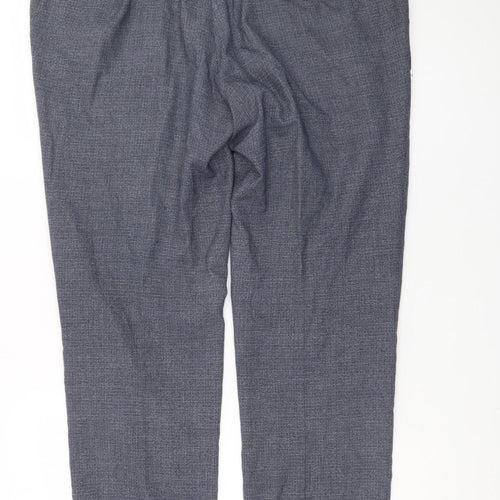 Remus Uomo Men's Grey Check Slim Fit Dress Pants 42R