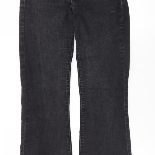 Levi's Womens Black 715 Bootcut Jeans Size 26 Slim Fit Denim