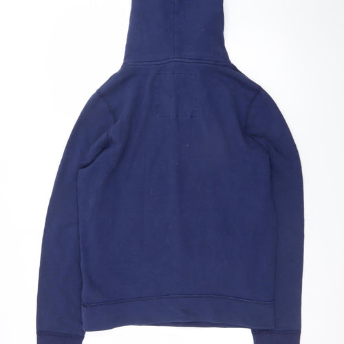 Hollister Men's Blue Pullover Hoodie L Long Sleeve Logo Top