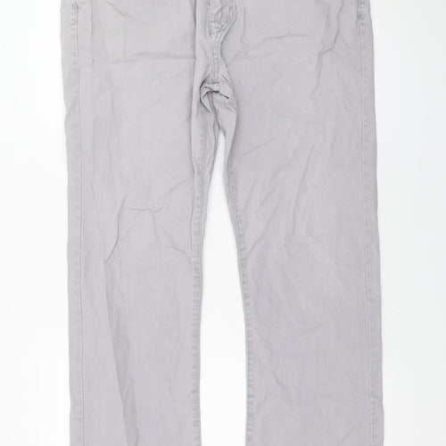 Denim Co Men's Grey Chino Trousers W36 L32 Regular Fit