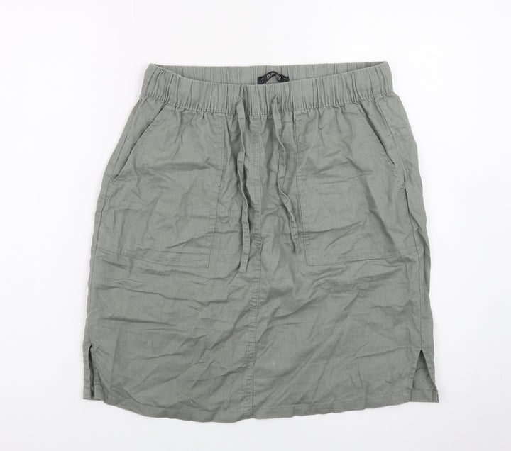 Dunnes Stores Women’s Green Cotton Knee Length Casual Skirt S