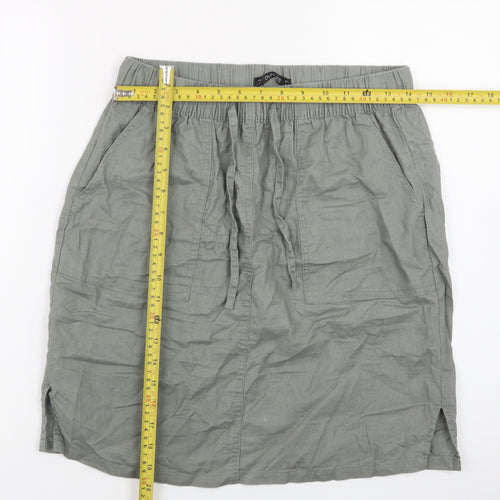 Dunnes Stores Women’s Green Cotton Knee Length Casual Skirt S