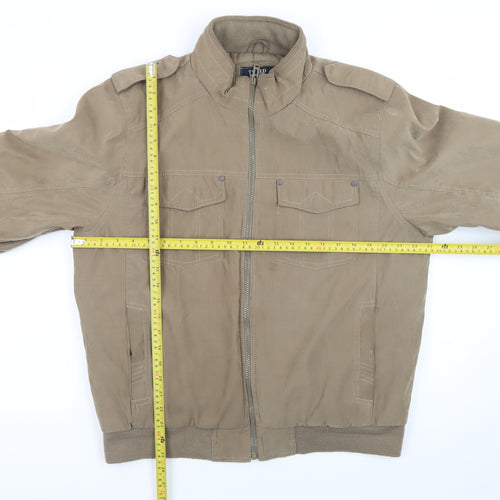 Tweed River Men's Brown XL Bomber Jacket Polyester Casual