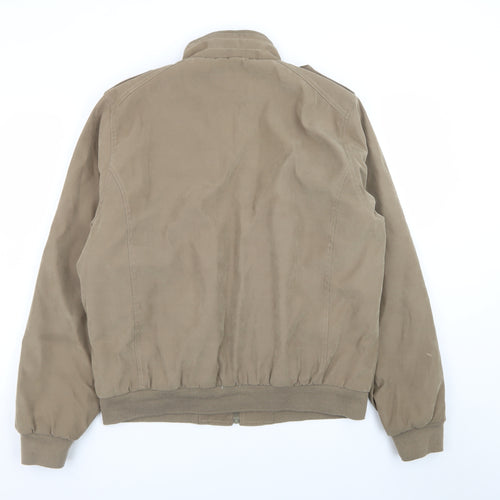 Tweed River Men's Brown XL Bomber Jacket Polyester Casual
