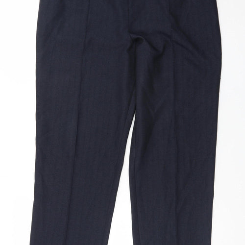Marks and Spencer Women's Blue Size 14 Short Straight Trousers