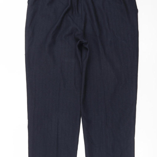 Marks and Spencer Women's Blue Size 14 Short Straight Trousers