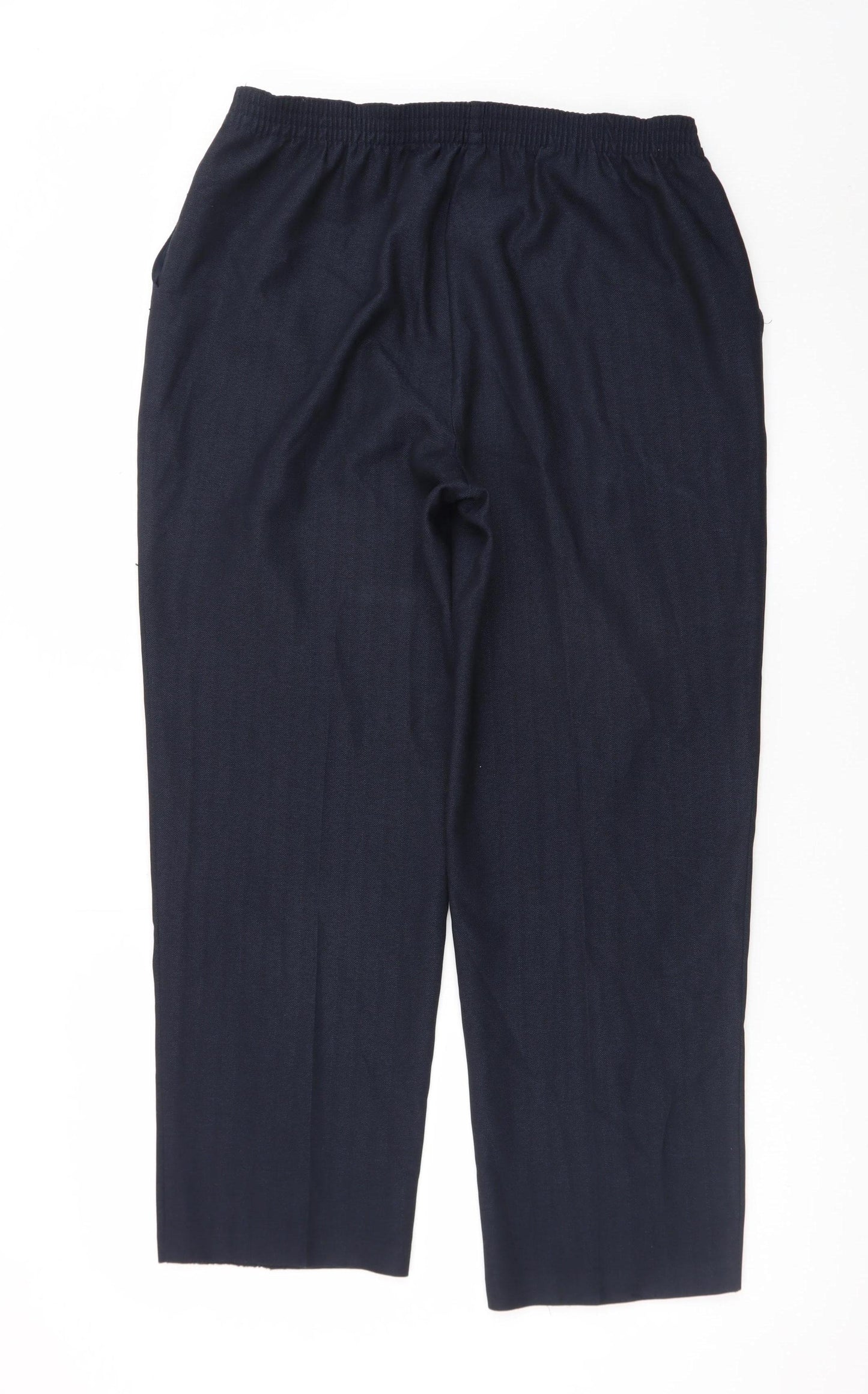 Marks and Spencer Women's Blue Size 14 Short Straight Trousers
