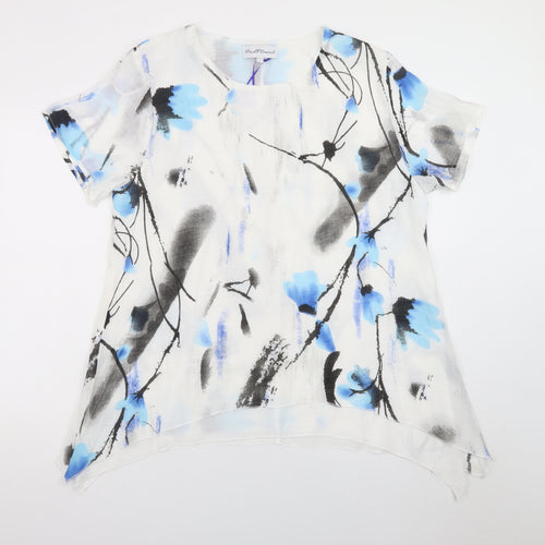 Mudflower Womens Multicoloured Floral Tunic Blouse XL