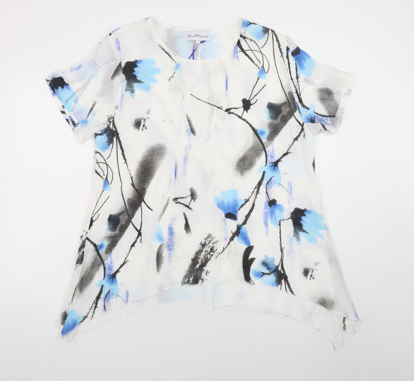 Mudflower Womens Multicoloured Floral Tunic Blouse XL