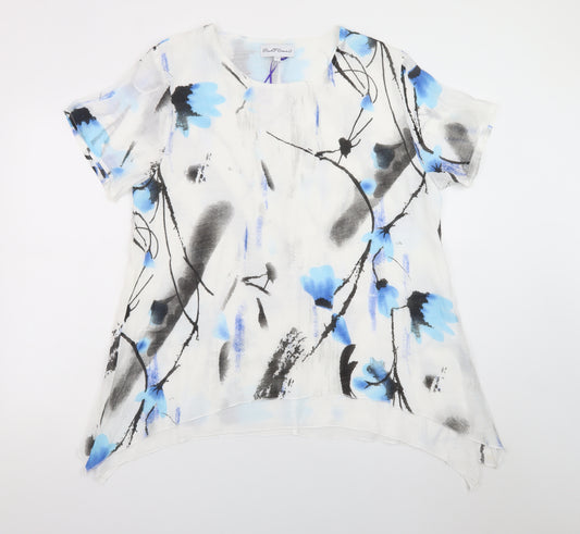 Mudflower Womens Multicoloured Floral Tunic Blouse XL