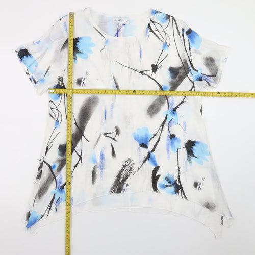 Mudflower Womens Multicoloured Floral Tunic Blouse XL