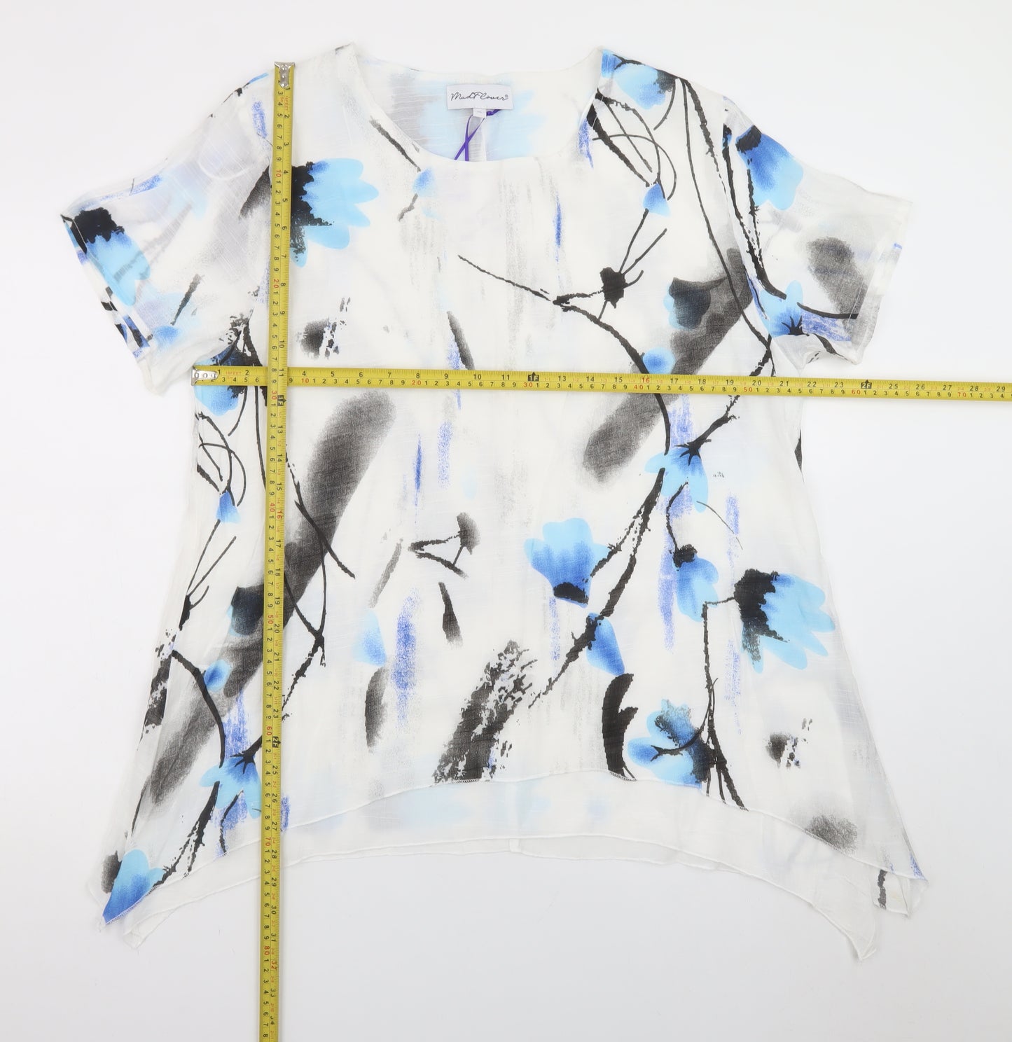 Mudflower Womens Multicoloured Floral Tunic Blouse XL