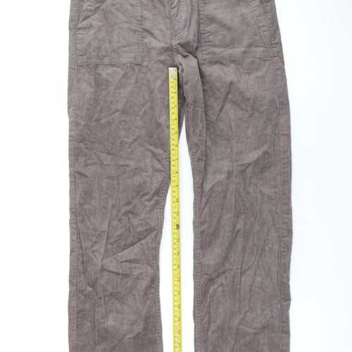 Marks and Spencer Per Una Women's Brown Corduroy Straight Trousers Size 10