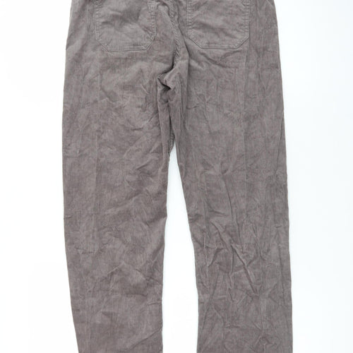 Marks and Spencer Per Una Women's Brown Corduroy Straight Trousers Size 10