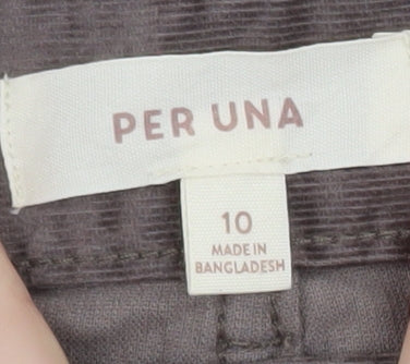 Marks and Spencer Per Una Women's Brown Corduroy Straight Trousers Size 10