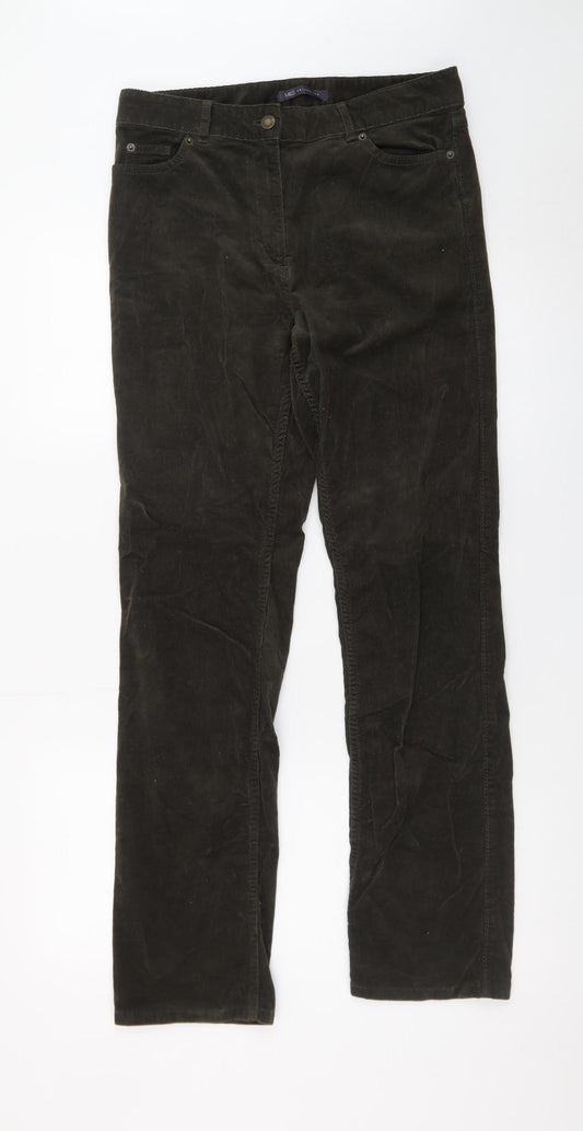 Marks and Spencer Women Brown Corduroy Stretch Chino Trousers Size 10