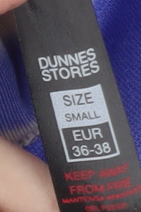 Dunnes Stores Womens Blue White Fleece Pullover Sweatshirt Small