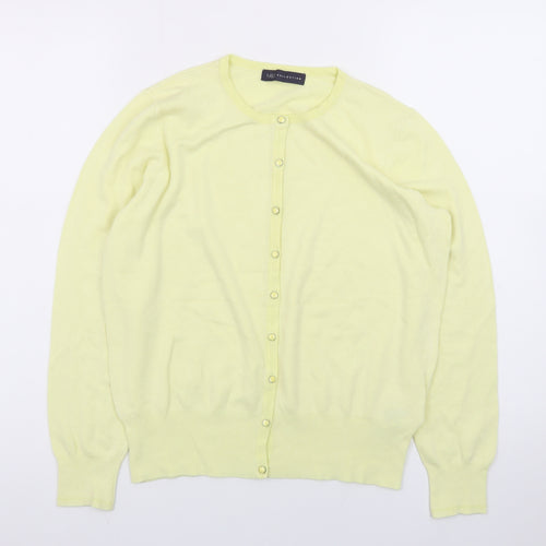Marks and Spencer Womens Yellow Long Sleeve Cardigan Size 14