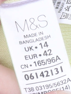 Marks and Spencer Womens Yellow Long Sleeve Cardigan Size 14