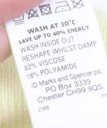 Marks and Spencer Womens Yellow Long Sleeve Cardigan Size 14