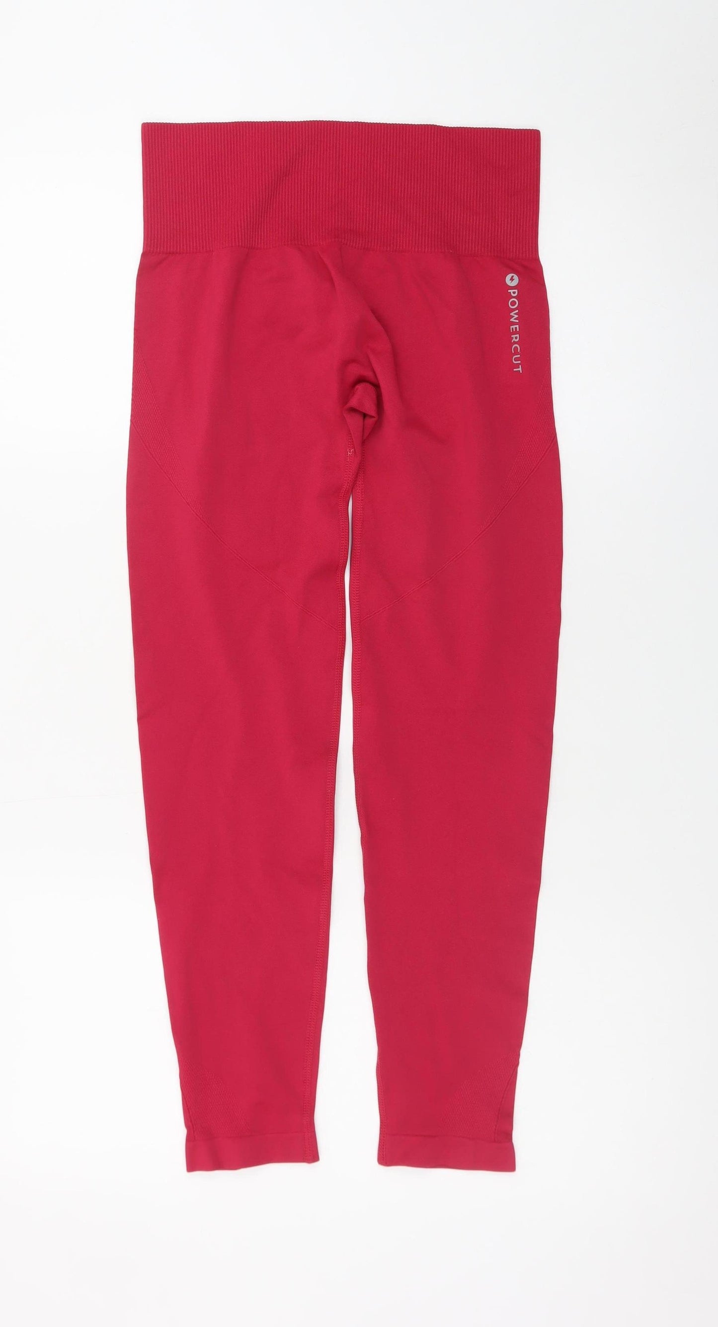 Powercut Women Red High Waist Ankle Length Leggings XL Seamless Fit