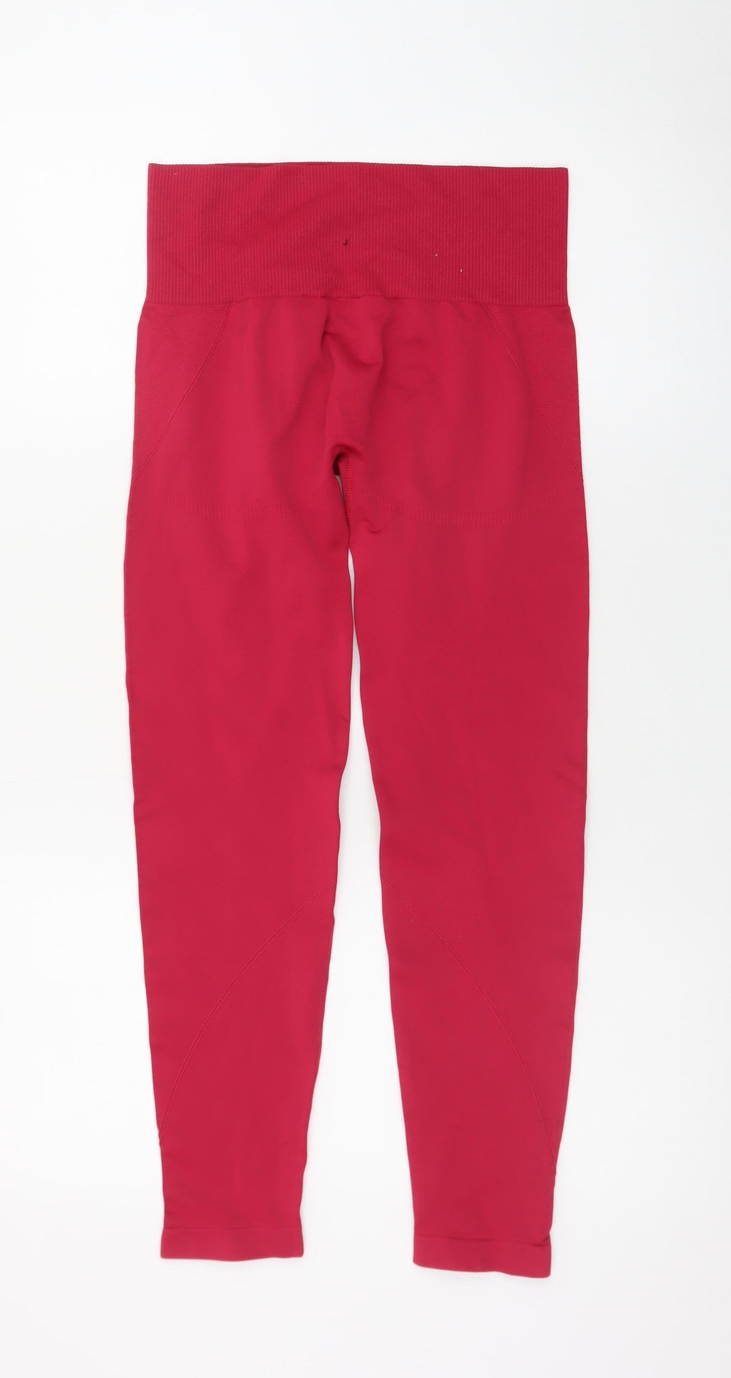 Powercut Women Red High Waist Ankle Length Leggings XL Seamless Fit
