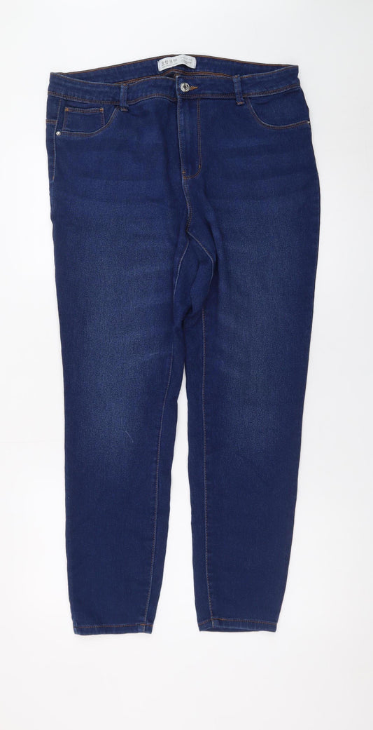 Primark Women’s Blue Skinny Jeans Size 18 Stretch Denim
