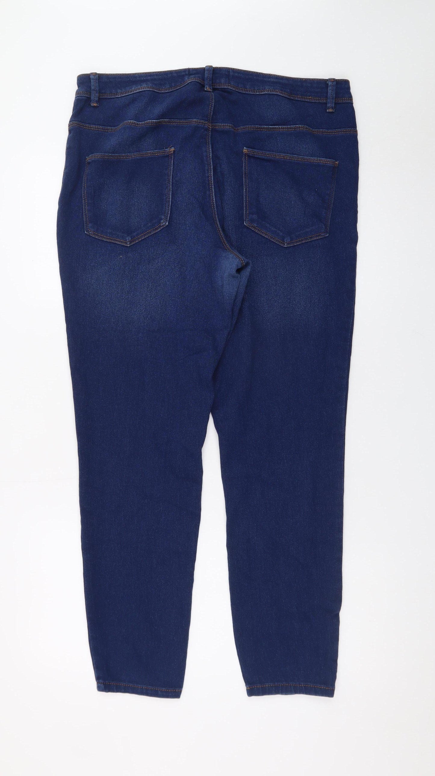 Primark Women’s Blue Skinny Jeans Size 18 Stretch Denim
