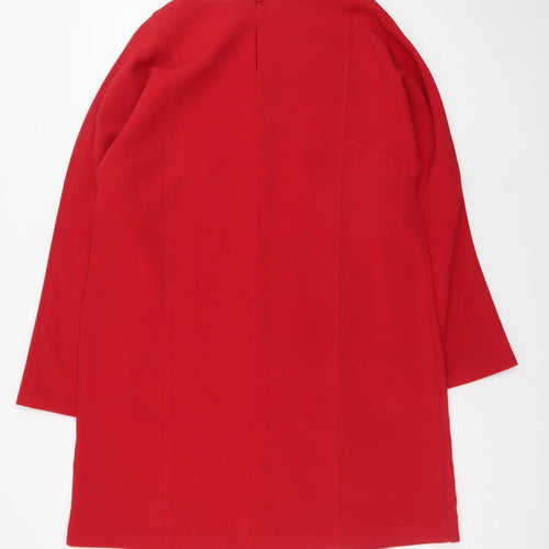 Dunnes Stores Women Red Shift Dress Size 14 3/4 Sleeve Workwear
