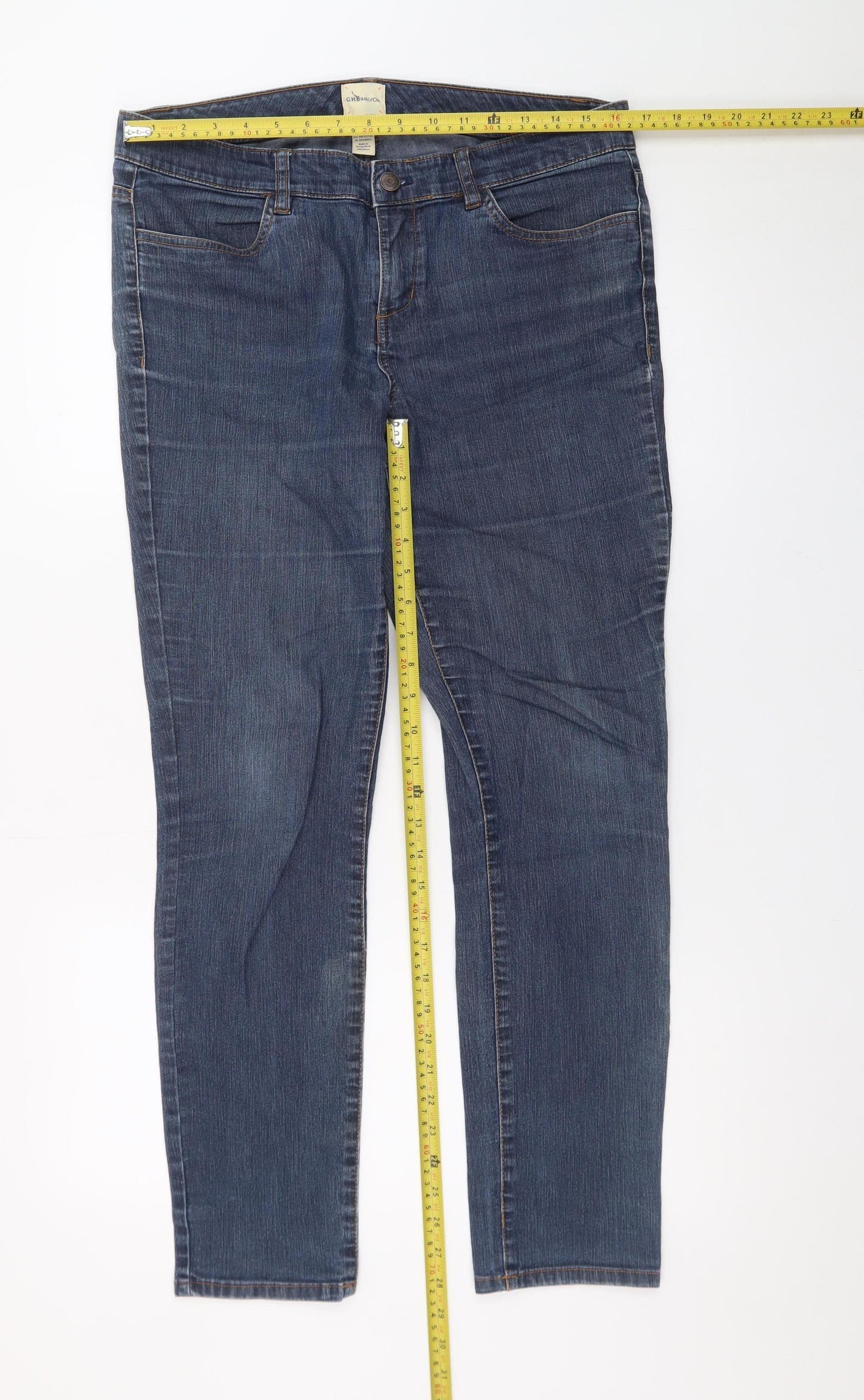 G.H. Bass & Co. Womens Blue Size 10 Slim Fit Skinny Jeans