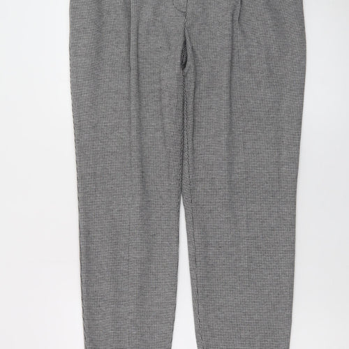 Atmosphere Women's Grey Houndstooth Tapered Trousers Size 14