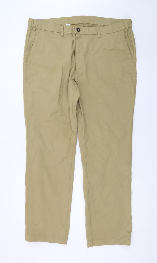 Dunnes Stores Men's Beige Chino Trousers 40in Waist 31in Leg Classic Fit