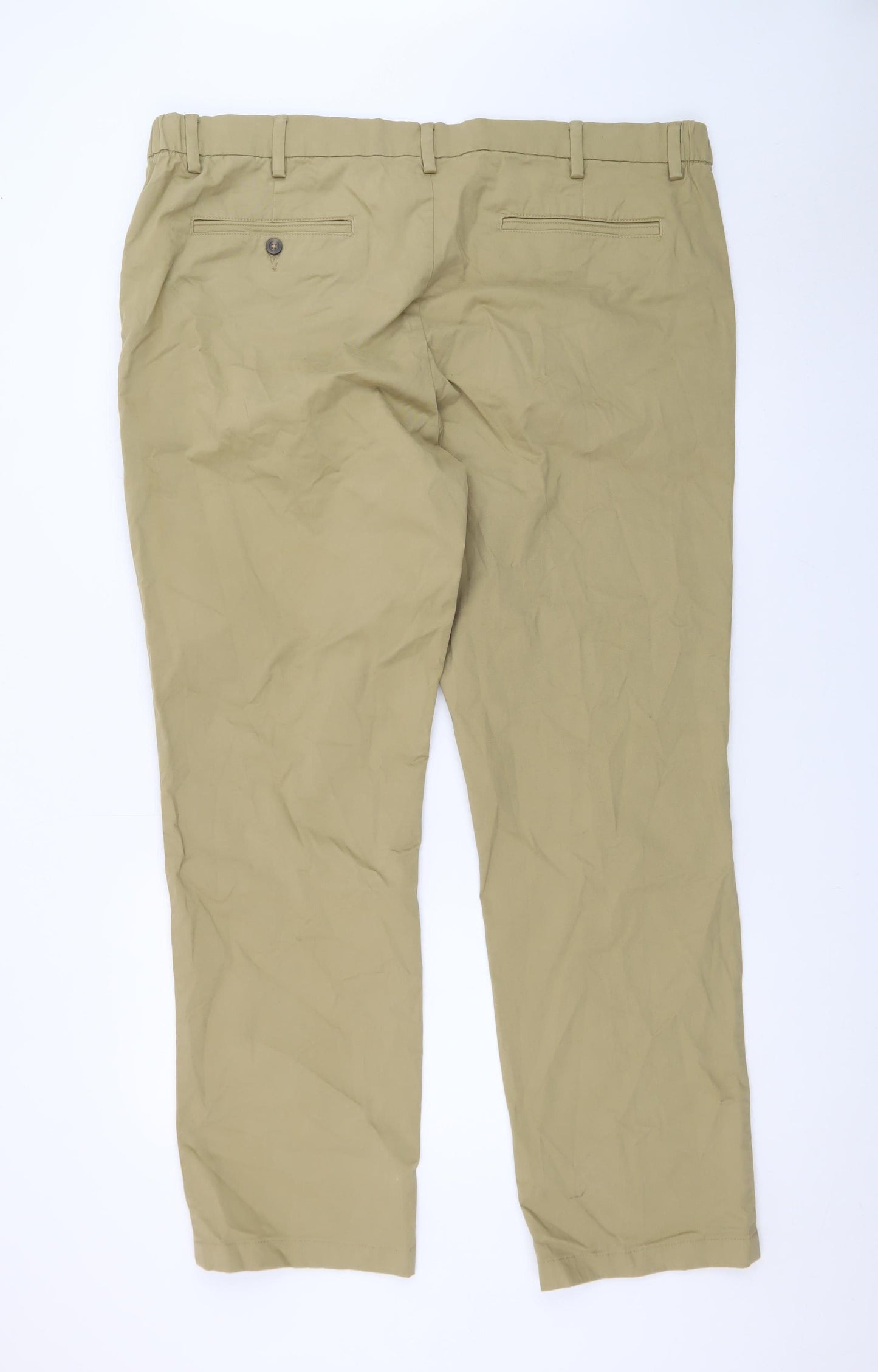 Dunnes Stores Men's Beige Chino Trousers 40in Waist 31in Leg Classic Fit