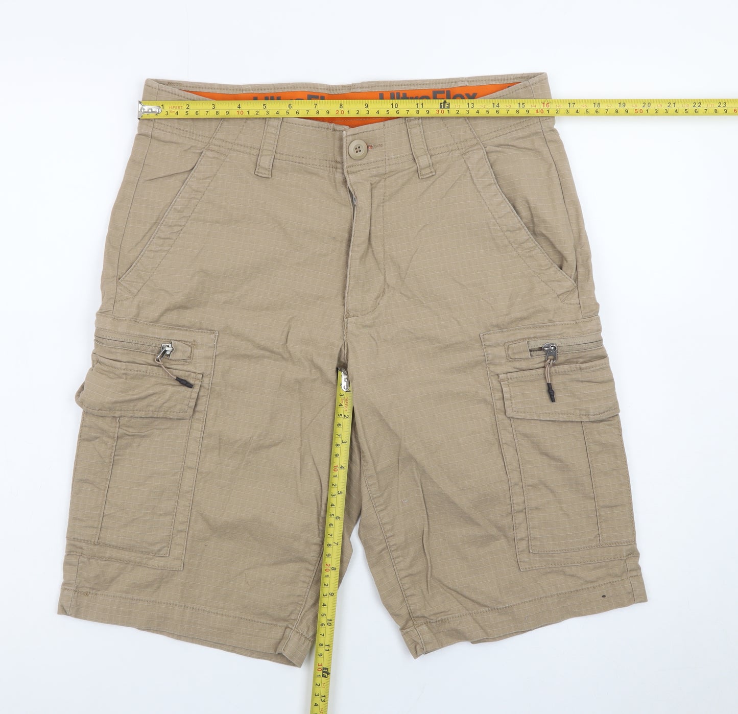 Urban Pipeline Men's Beige Cargo Shorts Size 32 Cotton Blend