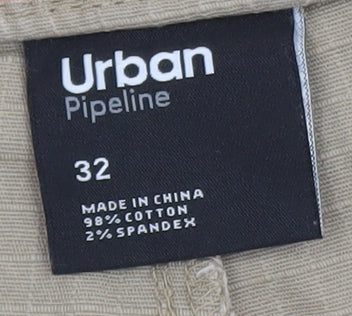 Urban Pipeline Men's Beige Cargo Shorts Size 32 Cotton Blend