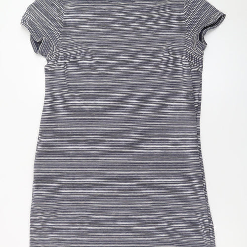 Marks and Spencer Women Blue Stripe T-Shirt Dress Size 14