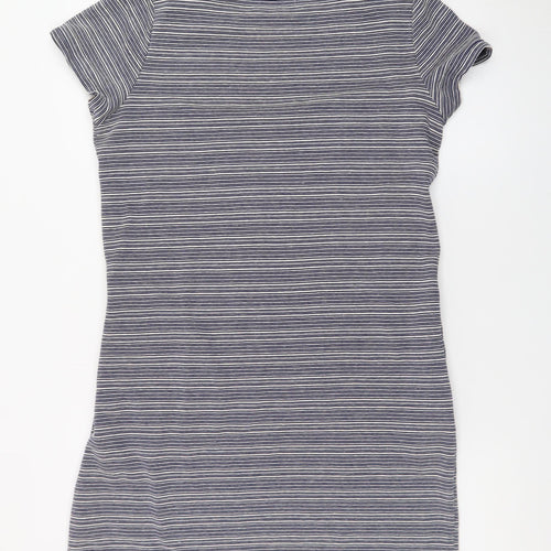 Marks and Spencer Women Blue Stripe T-Shirt Dress Size 14