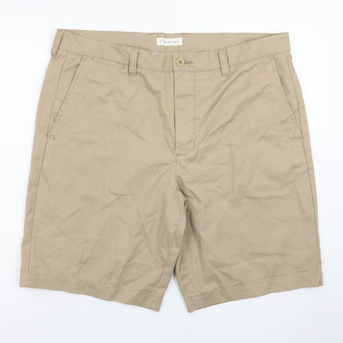 Trenery Men's Beige 38 Chino Shorts Cotton Regular Fit