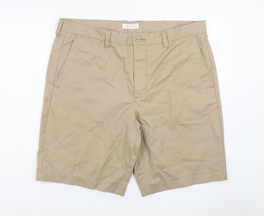 Trenery Men's Beige 38 Chino Shorts Cotton Regular Fit