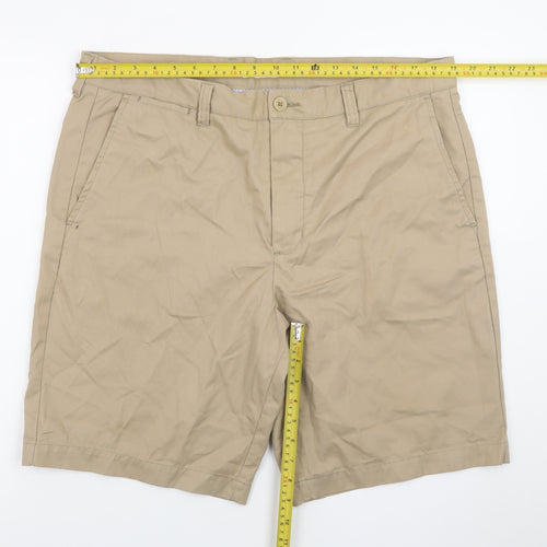 Trenery Men's Beige 38 Chino Shorts Cotton Regular Fit