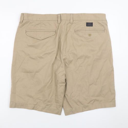 Trenery Men's Beige 38 Chino Shorts Cotton Regular Fit
