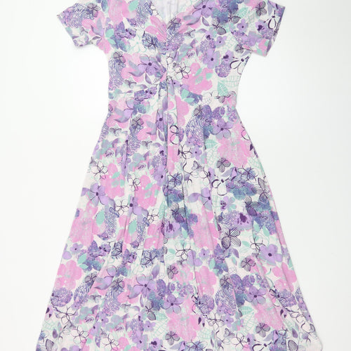 Honor Millburn Women’s Multicoloured Floral A-Line Jersey Dress Size 12