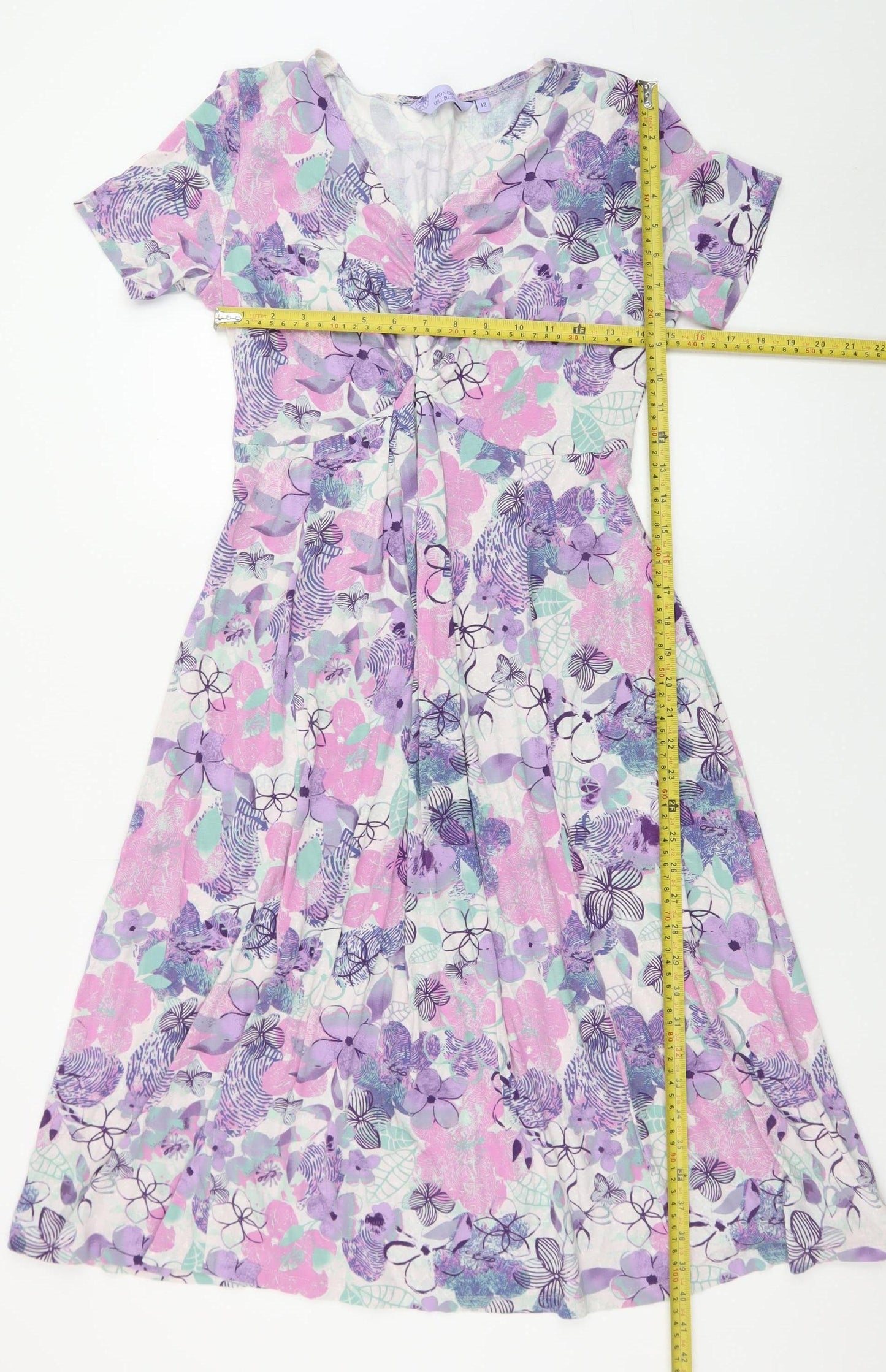 Honor Millburn Women’s Multicoloured Floral A-Line Jersey Dress Size 12