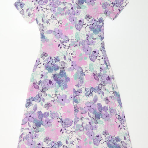 Honor Millburn Women’s Multicoloured Floral A-Line Jersey Dress Size 12