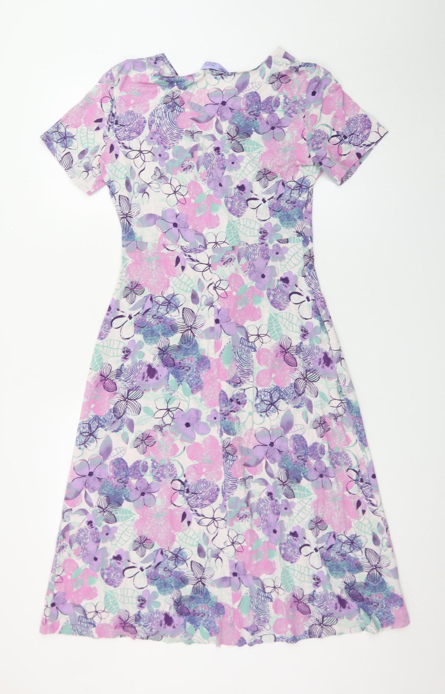 Honor Millburn Women’s Multicoloured Floral A-Line Jersey Dress Size 12